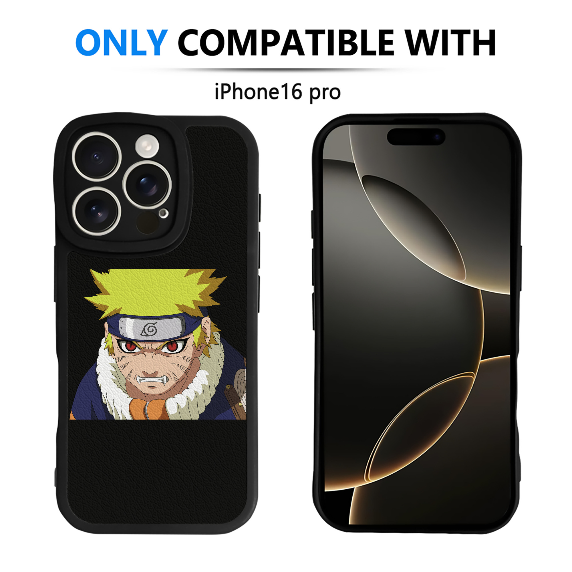 （画像用） NARUTO -ナルト- うずまき ナルト Uzumaki Naruto 【iPhone 16シリーズ対応】シリコンスマホケース（レザー調） 材質：シリコン